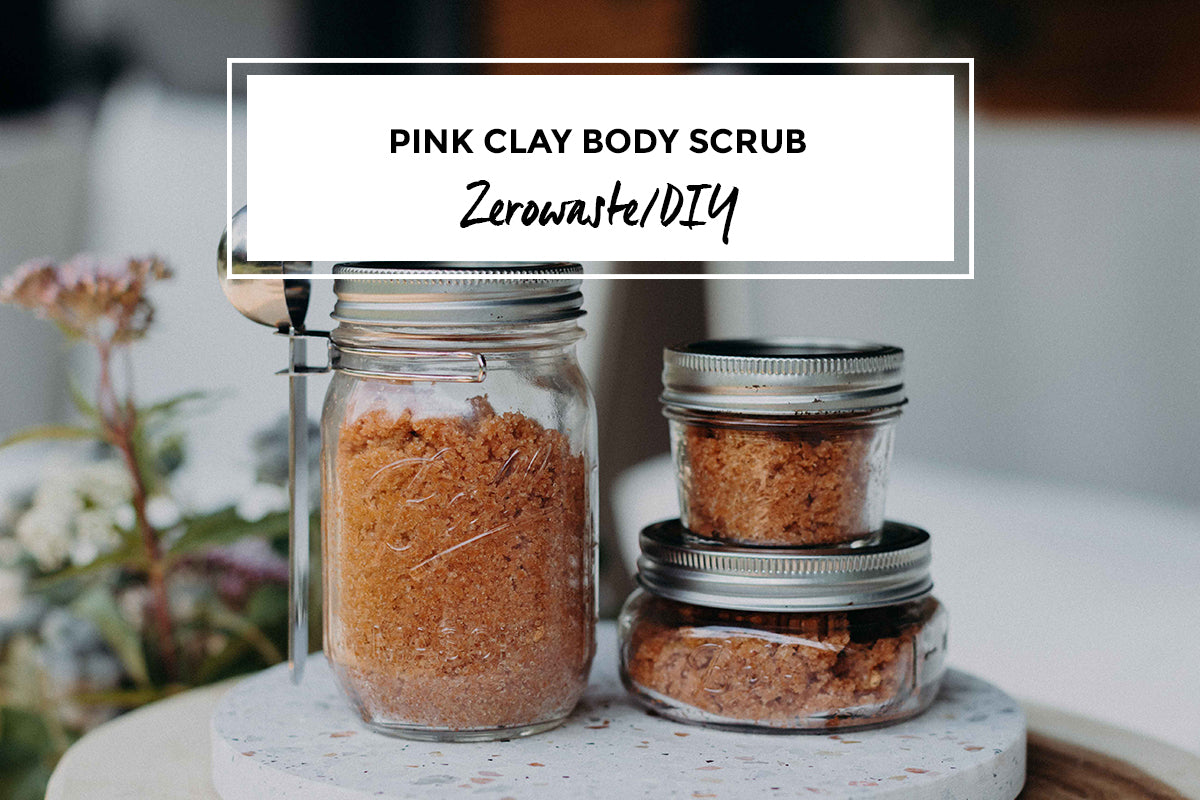 DIY Pink Clay Body Scrub im Glas Lieblingsglas