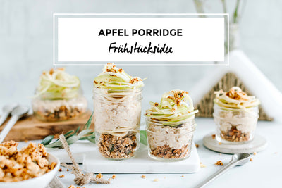 Apfel-Porridge im Glas