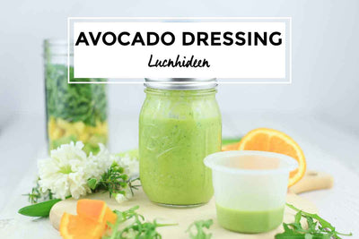 Orangen-Avocado Dressing im Glas