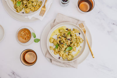 Batch Cooking Day 4: Brokkoli Pasta mit Zitronen-Pinienkern-Pesto