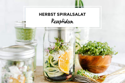 Rezeptidee: Herbst Spiralsalat im Glas