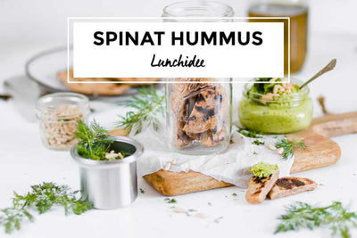Würziger Hummus mit Spinat und Feta