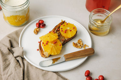 Gesunde Winterstulle mit Chicorée und karamellisierter Orange