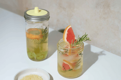 Rezept: Wasser-Kefir-Limonade mit Rosmarin & Grapefruit