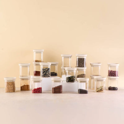 Gewürzschrank Starter Set | Eckig +Glasdeckel