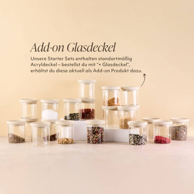 Gewürzschrank Starter Set | Rund +Glasdeckel