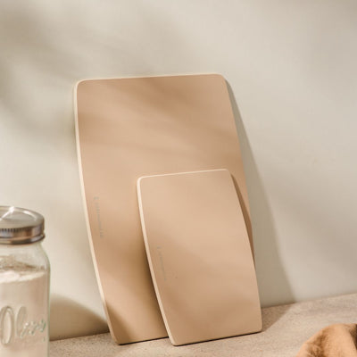 Lieblingsglas Schneidebrett Sand