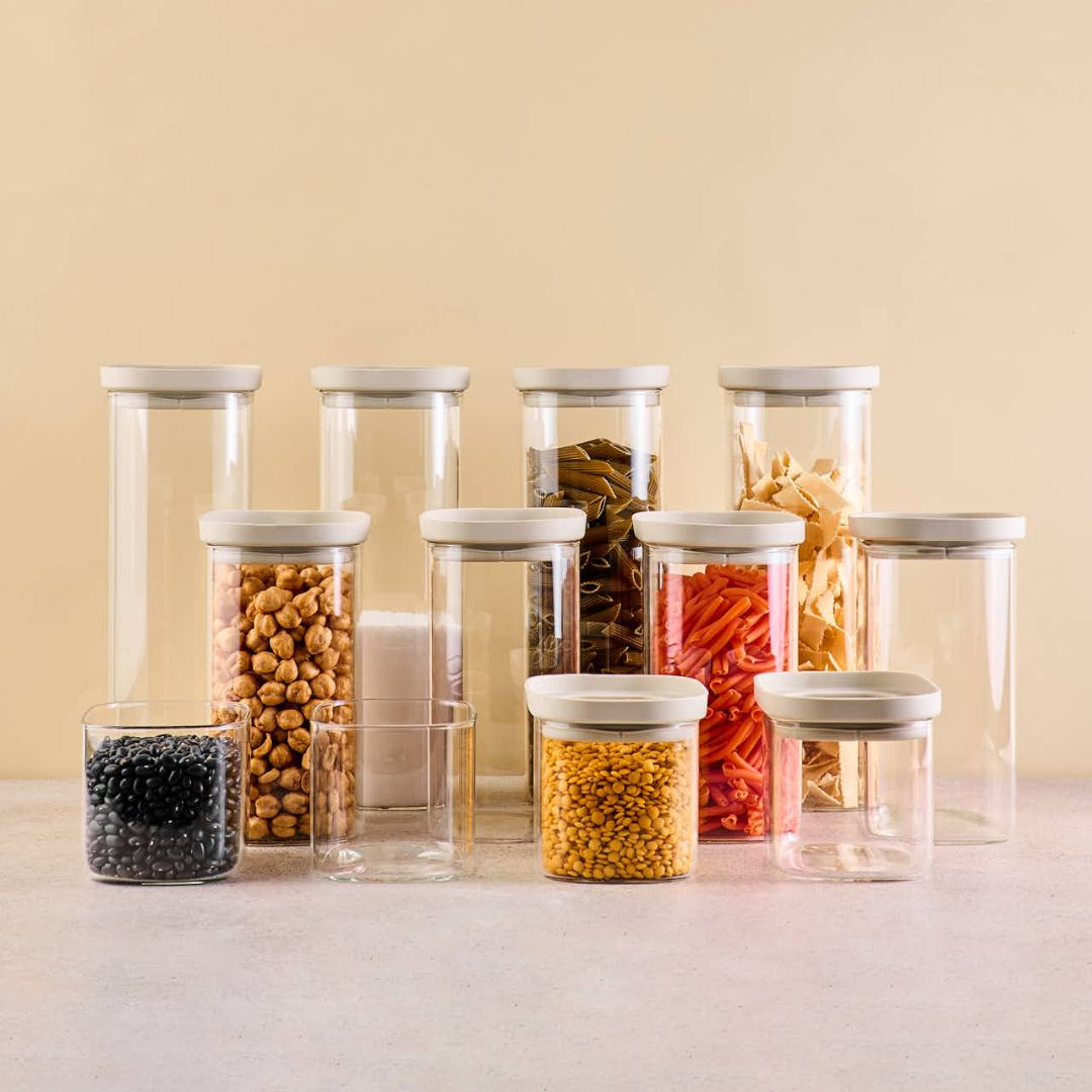 Vorratsschrank Starter Set | Eckig | Slim +Glasdeckel