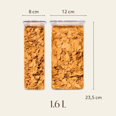 Vorratsglas Eckig | Slim | 1.6 L
