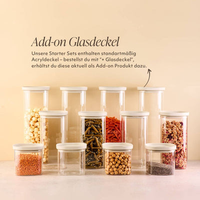 Vorratsschrank Starter Set Maxi | Eckig +Glasdeckel