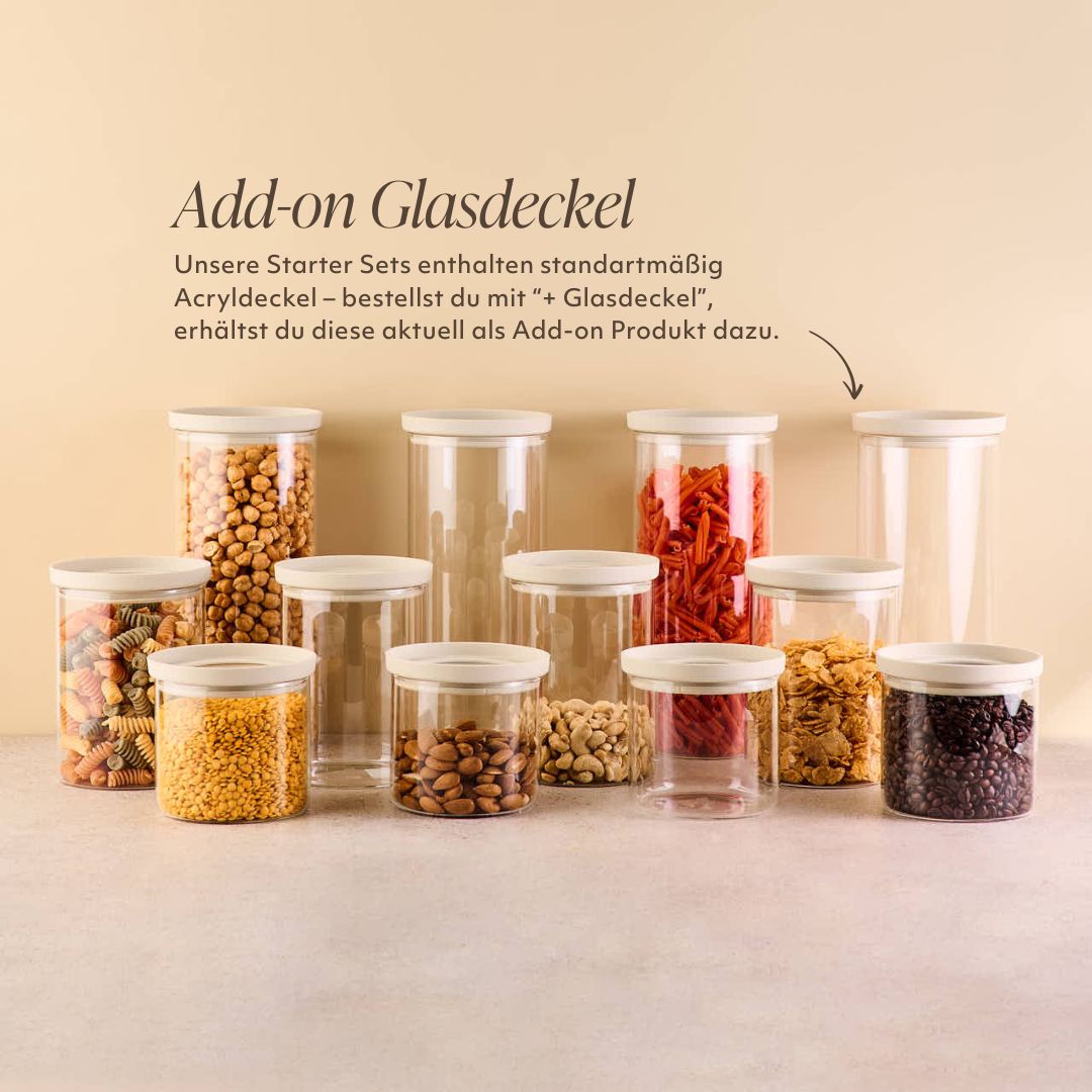 Vorratsschrank Starter Set | Rund +Glasdeckel
