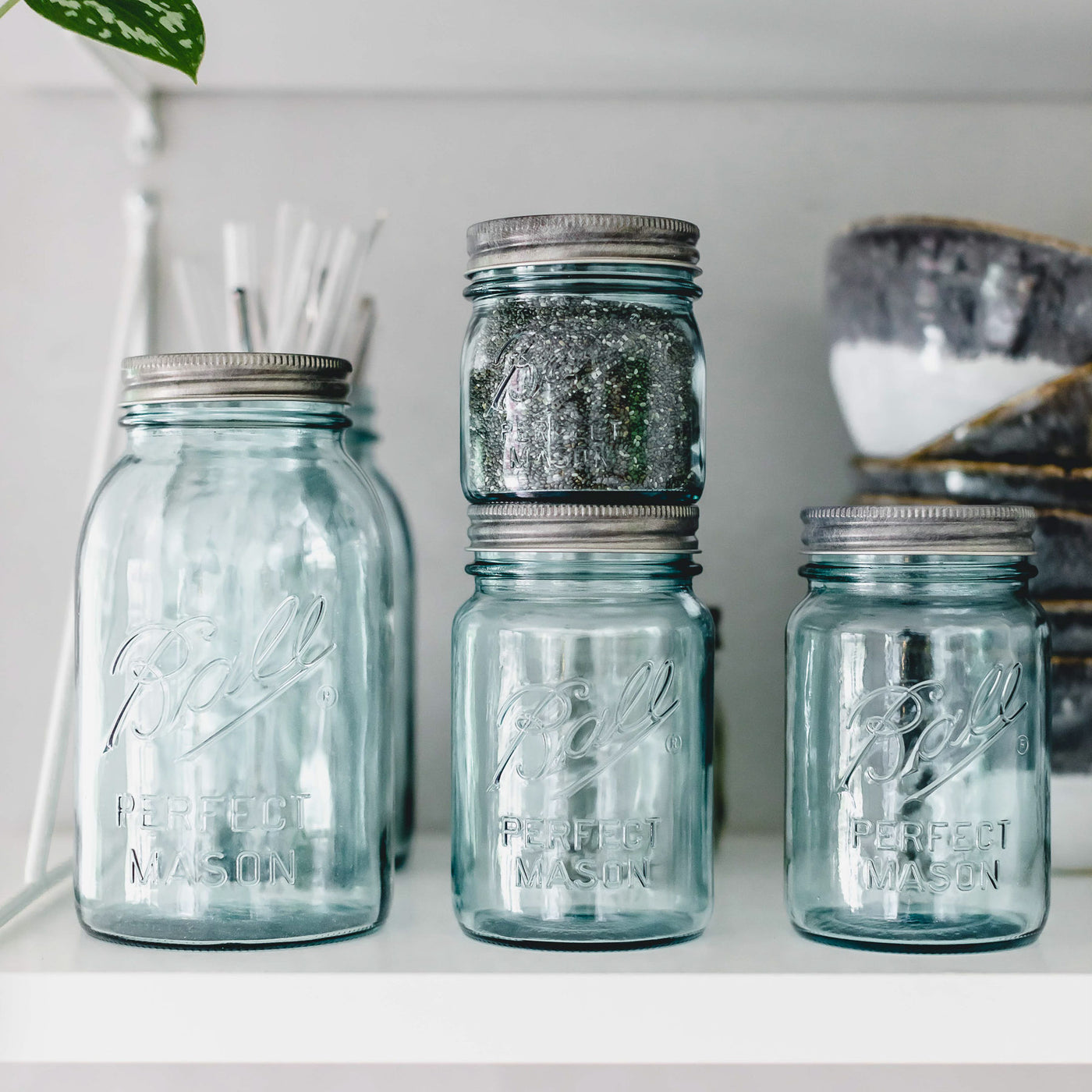 Ball Mason Glas | Aqua | 475 ml